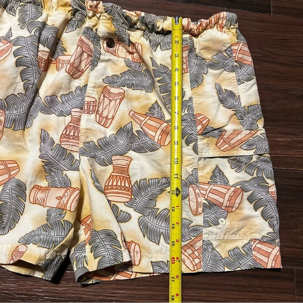 Tommy‎ Bahama Men’s Swim Trunks Large Yellow Bongos Foliage